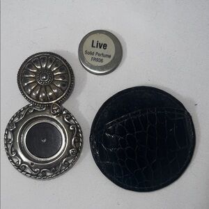 Brighton solid perfume Compact with Black Case
